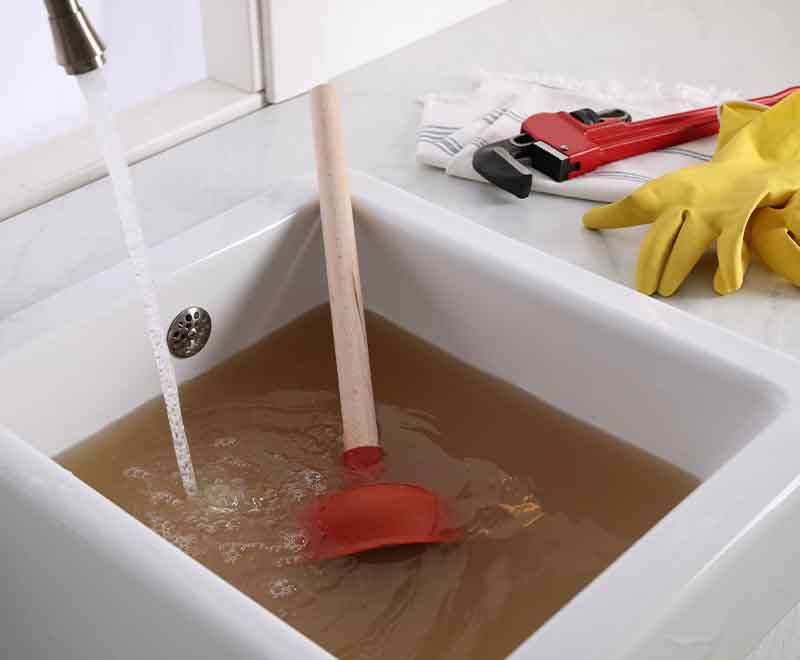 Kitchen sink drain cleaning service by L.F. Fenimore Plumbing & HVAC