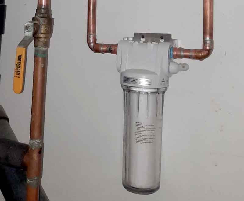 Whole house water filtration systytem unit installed by L.F. Fenimore PLumbing & HVAC in South Jersey.
