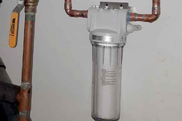 Whole house water filtration system installation by L.F. Fenimore Plumbing & HVAC in South Jersey home
